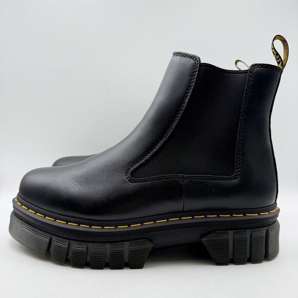 Dr. Martens Womens Audrick Chelsea Boot US 12 EU 45 Black Leather EUC - Picture 8 of 14